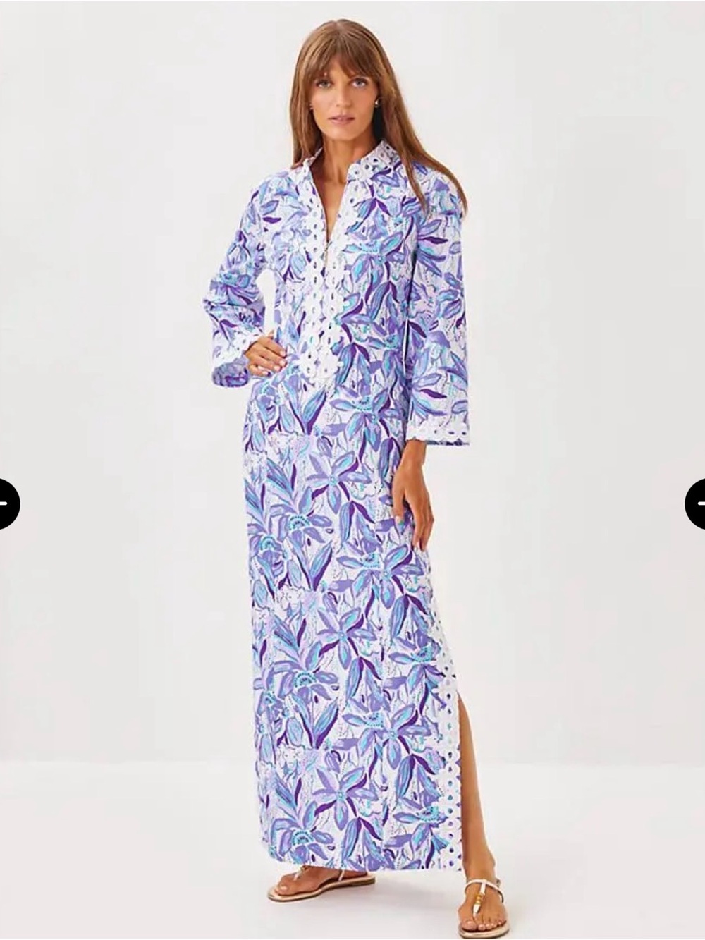 Lilly Pulitzer Shealyn Stretch Maxi Caftan in Elephant in the Bloom EUC - Picture 4 of 11